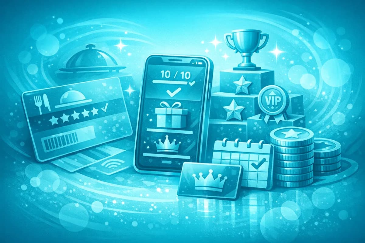 Customer using a digital loyalty card on their smartphone at a restaurant