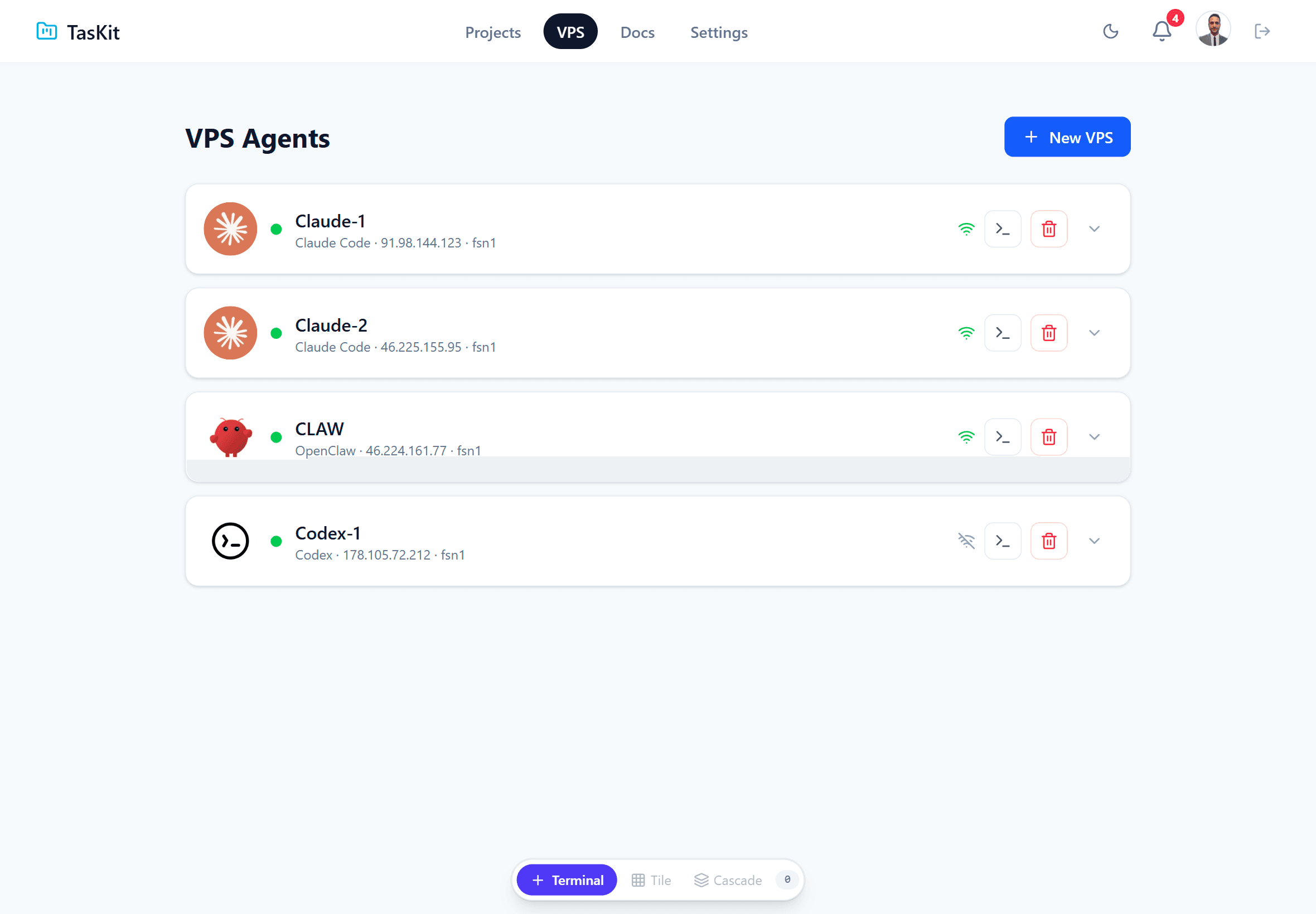 Task detail sidebar